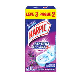 Harpic Pastilhas Adesivas Leve 3 Pague 2 Lavanda